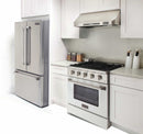 Kucht 30-Inch Pro-Style Dual Fuel Range with Propane Gas in Stainless Steel with White Oven Door (KDF302/LP-W)