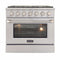 Kucht 36-Inch Pro-Style Dual Fuel Range with Propane Gas in Stainless Steel (KDF362/LP-S)