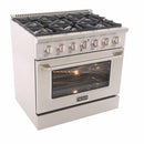 Kucht 36-Inch Pro-Style Dual Fuel Range with Propane Gas in Stainless Steel (KDF362/LP-S)