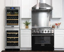 Kucht 36-Inch Pro-Style Dual Fuel Range with Propane Gas in Stainless Steel with Black Oven Door (KDF362/LP-K)