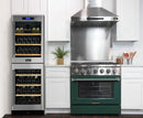 Kucht 36-Inch Pro-Style Dual Fuel Range with Propane Gas in Stainless Steel with Green Oven Door (KDF362/LP-G)