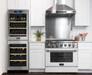 Kucht 36-Inch Pro-Style Dual Fuel Range with Propane Gas in Stainless Steel with White Oven Door (KDF362/LP-W)
