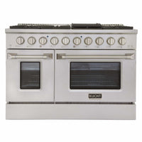 Kucht 48-Inch Pro-Style Dual Fuel Range with Propane Gas in Stainless Steel (KDF482/LP-S)