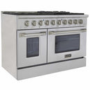 Kucht 4-Piece Appliance Package - 48-Inch Dual Fuel Range in Propane Gas, 36-Inch Refrigerator, Dishwasher & Under Cabinet Range Hood in Stainless Steel