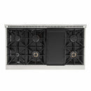 Kucht 5-Piece Appliance Package - 48-Inch Dual Fuel Range in Propane Gas, 36-Inch Refrigerator, Dishwasher, Microwave Wall Oven & Under Cabinet Range Hood in Stainless Steel