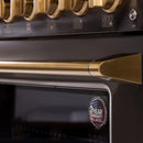 KUCHT Gemstone Professional 36-Inch 5.2 cu. ft. Gas Range with Sealed Burners and Convection Oven in Titanium Stainless Steel with Gold Accents (KEG363)