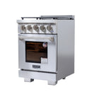 Kucht Professional 24-Inch Propane Gas Range with 2.5 cu. ft. Oven in Stainless Steel with True Simmer Burners (KFX2400X/LP)