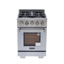Kucht Professional 24-Inch Propane Gas Range with 2.5 cu. ft. Oven in Stainless Steel with True Simmer Burners (KFX2400X/LP)