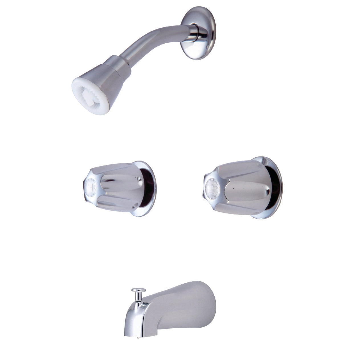 Double-Handle Tub and Shower Faucet in Polished Chrome