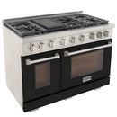 Kucht Professional 48-Inch 6.7 cu. ft. Gas Range in Black with True Simmer Burners (KFX4800X-BK)