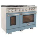Kucht Professional 48-Inch 6.7 cu. ft. Gas Range in Light Blue with True Simmer Burners (KFX4800X-LB)