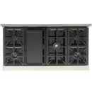 Kucht Professional 48-Inch 6.7 cu. ft. Gas Range in Cement Gray with Silver Accents (KFX480-GY)
