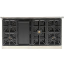 Kucht Professional 48-Inch 6.7 cu. ft. Propane Gas Range in Black with Silver Accents (KFX480/LP-BK)