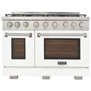 Kucht Professional 48-Inch 6.7 cu. ft. Propane Gas Range in White with True Simmer Burners (KFX4800X/LP-W)