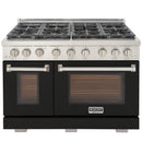 Kucht Professional 48-Inch 6.7 cu. ft. Gas Range in Black with True Simmer Burners (KFX4800X-BK)