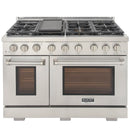 Kucht Professional 48-Inch 6.7 cu. ft. Gas Range in Stainless Steel with True Simmer Burners (KFX4800X-S)