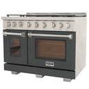Kucht Professional 48-Inch 6.7 cu. ft. Propane Gas Range in Cement Gray with True Simmer Burners (KFX4800X/LP-GY)