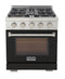 Kucht Professional 30-Inch 4.2 cu. ft. Propane Gas Range in Black with True Simmer Burners (KFX3000X/LP-BK)
