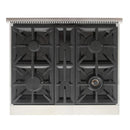 Kucht Professional 30-Inch 4.2 cu. ft. Propane Gas Range in White with True Simmer Burners (KFX3000X/LP-W)