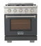 Kucht Professional 30-Inch 4.2 cu. ft. Gas Range in Olive Green with Silver Accents (KFX300-G)