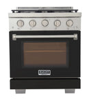 Kucht Professional 30-Inch 4.2 cu. ft. Gas Range in Black with True Simmer Burners (KFX3000X-BK)