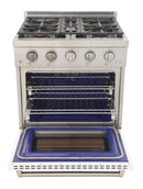 Kucht Professional 30-Inch 4.2 cu. ft. Propane Gas Range in White with True Simmer Burners (KFX3000X/LP-W)
