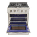 Kucht Professional 30-Inch 4.2 cu. ft. Propane Gas Range in Light Blue with True Simmer Burners (KFX3000X/LP-LB)