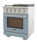 Kucht Professional 30-Inch 4.2 cu. ft. Propane Gas Range in Light Blue with True Simmer Burners (KFX3000X/LP-LB)