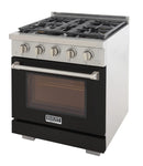 Kucht Professional 30-Inch 4.2 cu. ft. Gas Range in Black with True Simmer Burners (KFX3000X-BK)