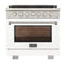 Kucht Professional 36-Inch 5.2 cu. ft. Propane Gas Range in White with True Simmer Burners (KFX3600X/LP-W)