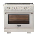 Kucht Professional 36-Inch 5.2 cu. ft. Propane Gas Range in Stainless Steel with True Simmer Burners (KFX3600X/LP-S)