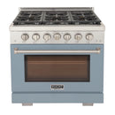 Kucht Professional 36-Inch 5.2 cu. ft. Gas Range in Light Blue with True Simmer Burners (KFX3600X-LB)