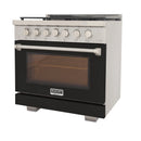 Kucht Professional 36-Inch 5.2 cu. ft. Gas Range in Black with Silver Accents (KFX360-BK)