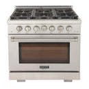Kucht Professional 36-Inch 5.2 cu. ft. Gas Range in Stainless Steel with True Simmer Burners (KFX3600X-S)