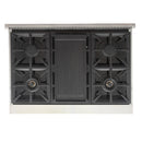 Kucht Professional 36-Inch 5.2 cu. ft. Gas Range in Light Blue with Silver Accents (KFX360-LB)