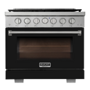 Kucht Professional 36-Inch 5.2 cu. ft. Gas Range in Black with True Simmer Burners (KFX3600X-BK)