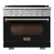 Kucht Professional 36-Inch 5.2 cu. ft. Propane Gas Range in Black with True Simmer Burners (KFX3600X/LP-BK)