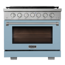 Kucht Professional 36-Inch 5.2 cu. ft. Gas Range in Light Blue with True Simmer Burners (KFX3600X-LB)