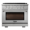 Kucht Professional 36-Inch 5.2 cu. ft. Propane Gas Range in Stainless Steel with True Simmer Burners (KFX3600X/LP-S)