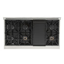 Kucht 48-Inch Dual Fuel Range with Natural Gas Burner Cooktop & Electric Oven in Olive Green (KDF482-ON)