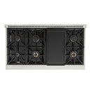 Kucht 48-Inch 6.7 Cu. Ft. Natural Gas Range with Sealed Burners and Convection in Little Blue (KNG481-LE)