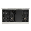 Kucht 48-Inch Dual Fuel Range with Natural Gas Burner Cooktop & Electric Oven in Olive Green (KDF482-ON)