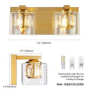 Parrrot Uncle Kolt Modern 2-Light Bathroom Vanity Light