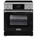Kostch 30-Inch Electric Range with 5 Elements, Air Fry & Touchscreen Controls, 4.8 Cu. Ft. Convection Oven in Black (KOS-30RE07T-B)