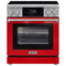 Kostch 30-Inch Electric Range with 5 Elements, Air Fry & Touchscreen Controls, 4.8 Cu. Ft. Convection Oven in Red (KOS-30RE07T-R)
