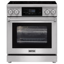 Kostch 30-Inch Electric Range with 5 Elements, Air Fry & Touchscreen Controls, 4.8 Cu. Ft. Convection Oven in Stainless Steel (KOS-30RE07T-S)