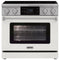 Kostch 36-Inch Electric Range with 5 Elements, Air Fry & Touchscreen Controls, 6.2 Cu. Ft. Convection Oven in White (KOS-36RE07T-W)