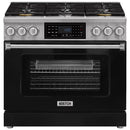 Kostch 36-Inch Tilt Panel Gas Range with 6 Sealed Burners & 6 Cu. Ft. Convection Oven in Black (KOS-36RG07T-B)