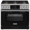Kostch 36-Inch Tilt Panel Gas Range with 6 Sealed Burners & 6 Cu. Ft. Convection Oven in Black (KOS-36RG07T-B)