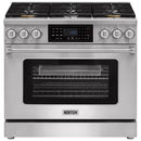 Kostch 36-Inch Tilt Panel Gas Range with 6 Sealed Burners & 6 Cu. Ft. Convection Oven in Stainless Steel (KOS-36RG07T-S)